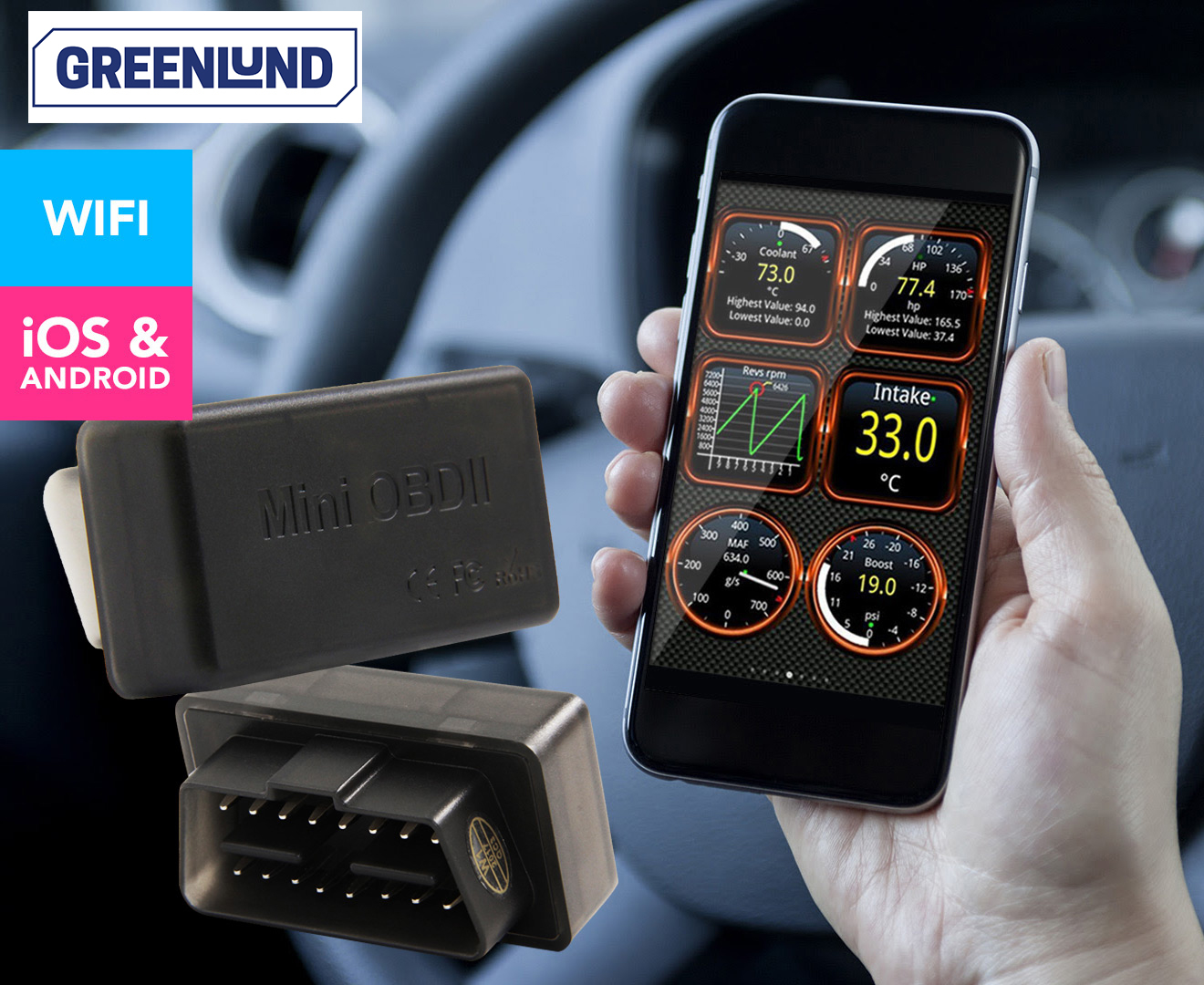 Greenlund Mini Obdii Wireless Car Diagnostic Tool Catch Co Nz