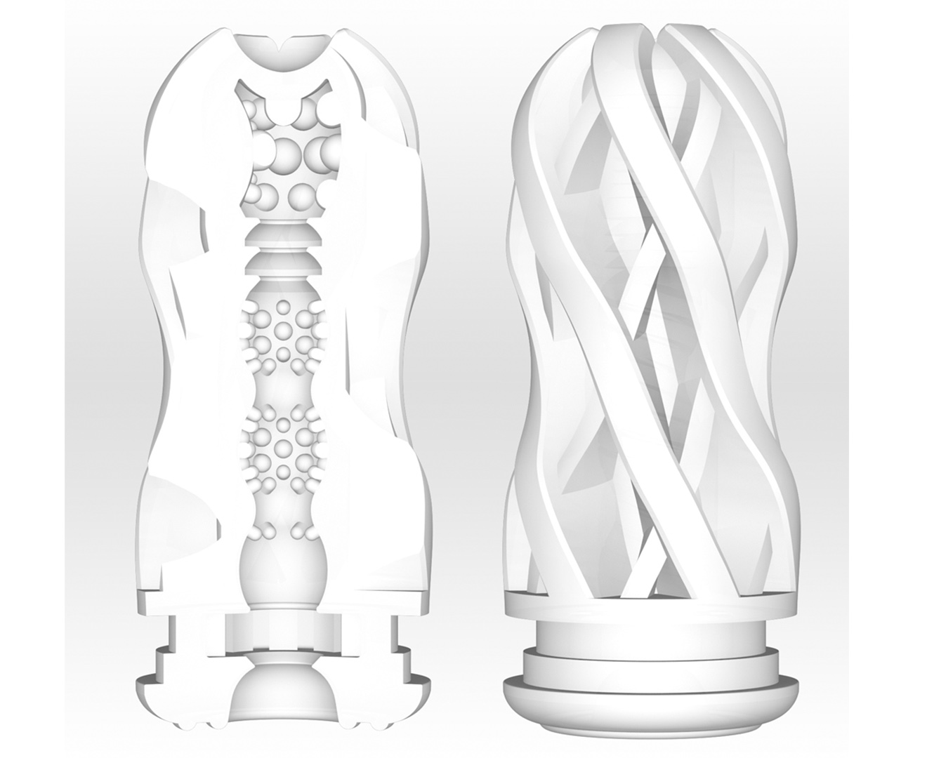 Двухсторонний мастурбатор Tenga Dual Sentation Cup, белый TOC-204 - Tenga - Не анатомические мастурбаторы - Купить