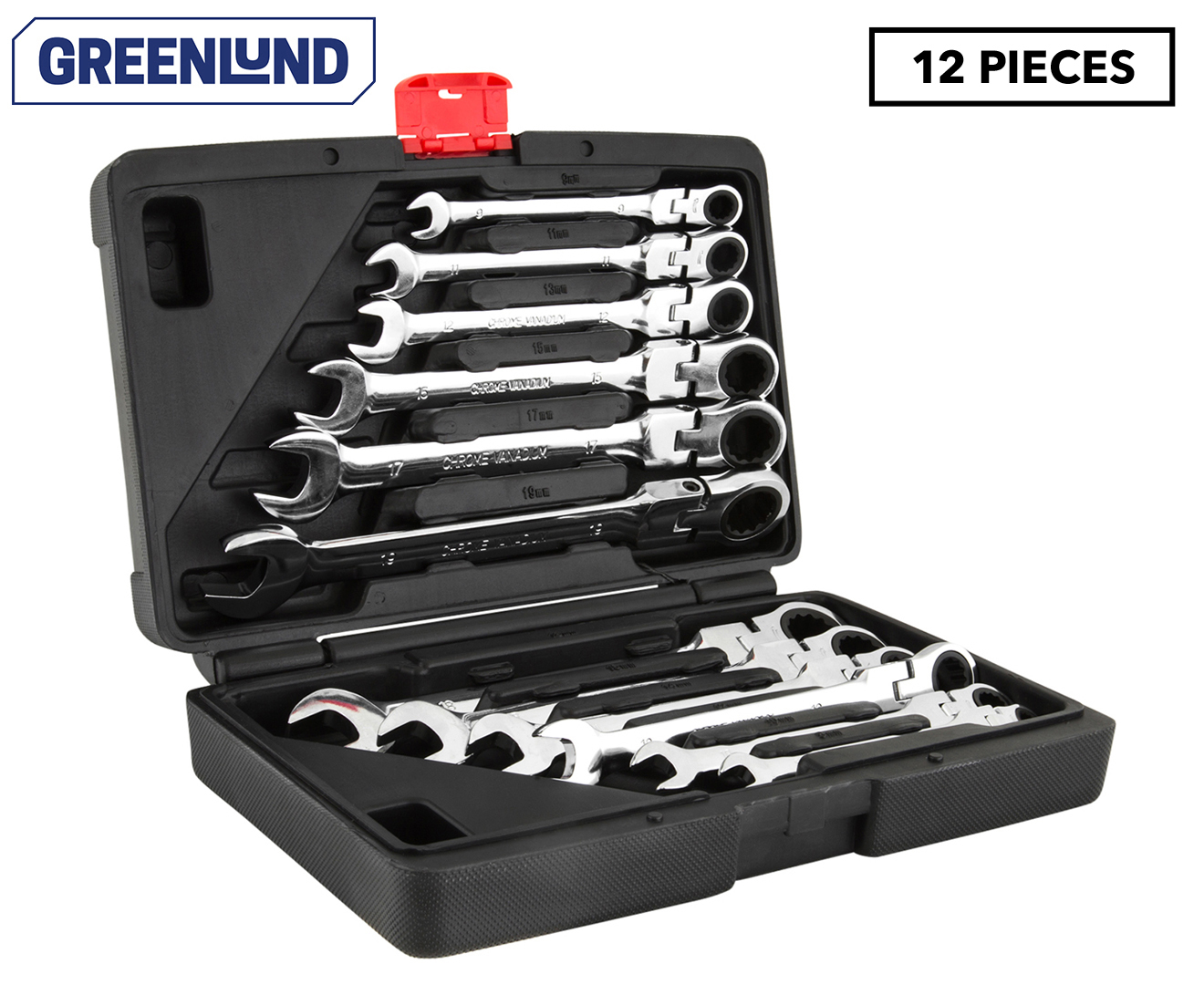 Greenlund Piece Flexible Head Ratchet Spanner Set Catch Co Nz