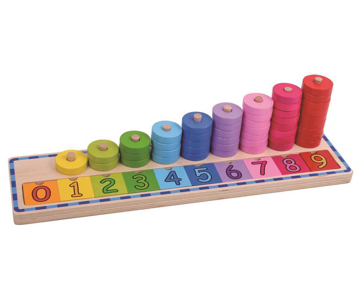 Counting Stacker With Numbers Toy Tower Shapes Learn To Count Stacker