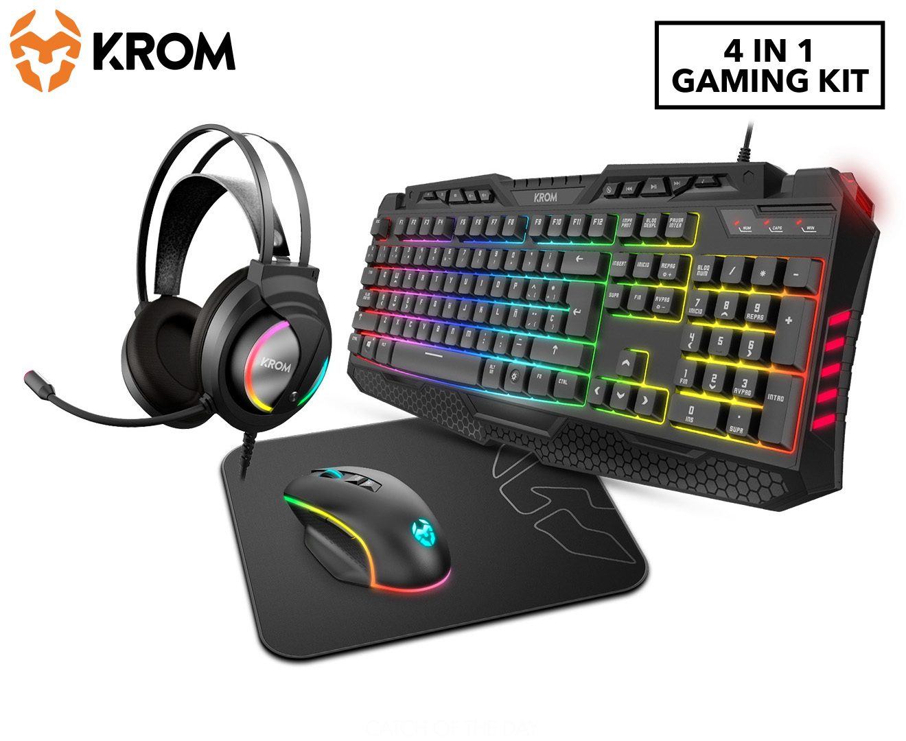 Krom Kritic Rgb Rainbow Gaming Kit Catch Co Nz