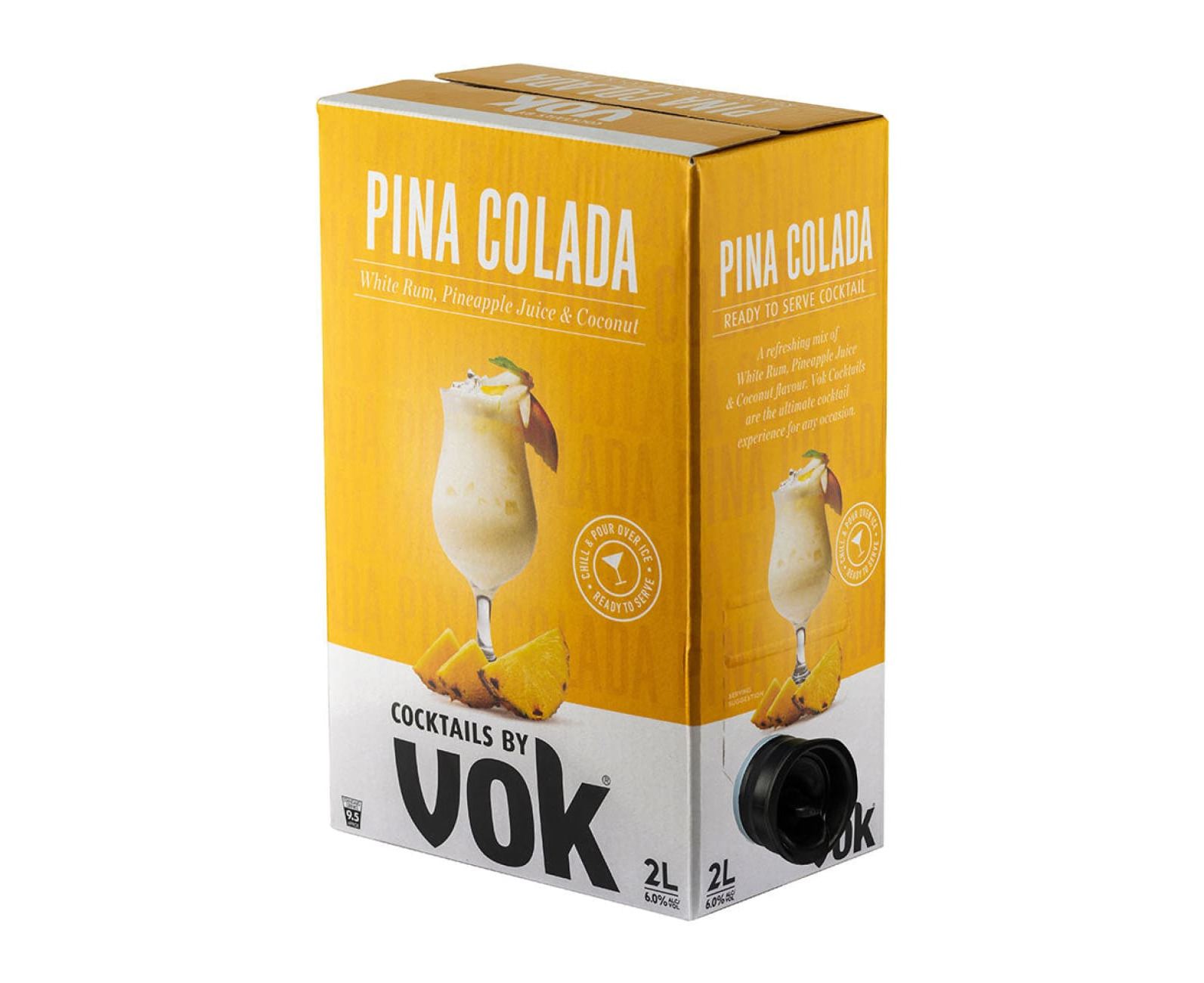 Vok Pina Colada Ready To Serve Cocktails 2Lt 6 Alc Catch Au