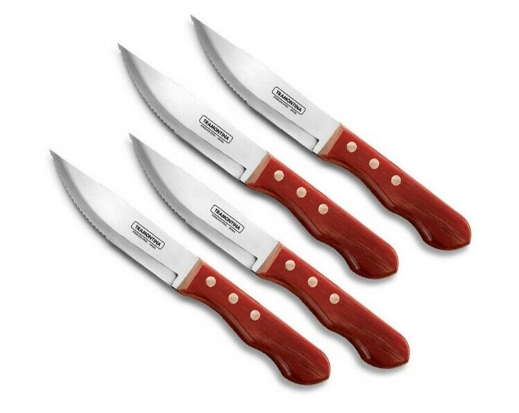 Jumbo Steak Knife Bbq Churrasco Knives Tramontina Polywood Piece Red