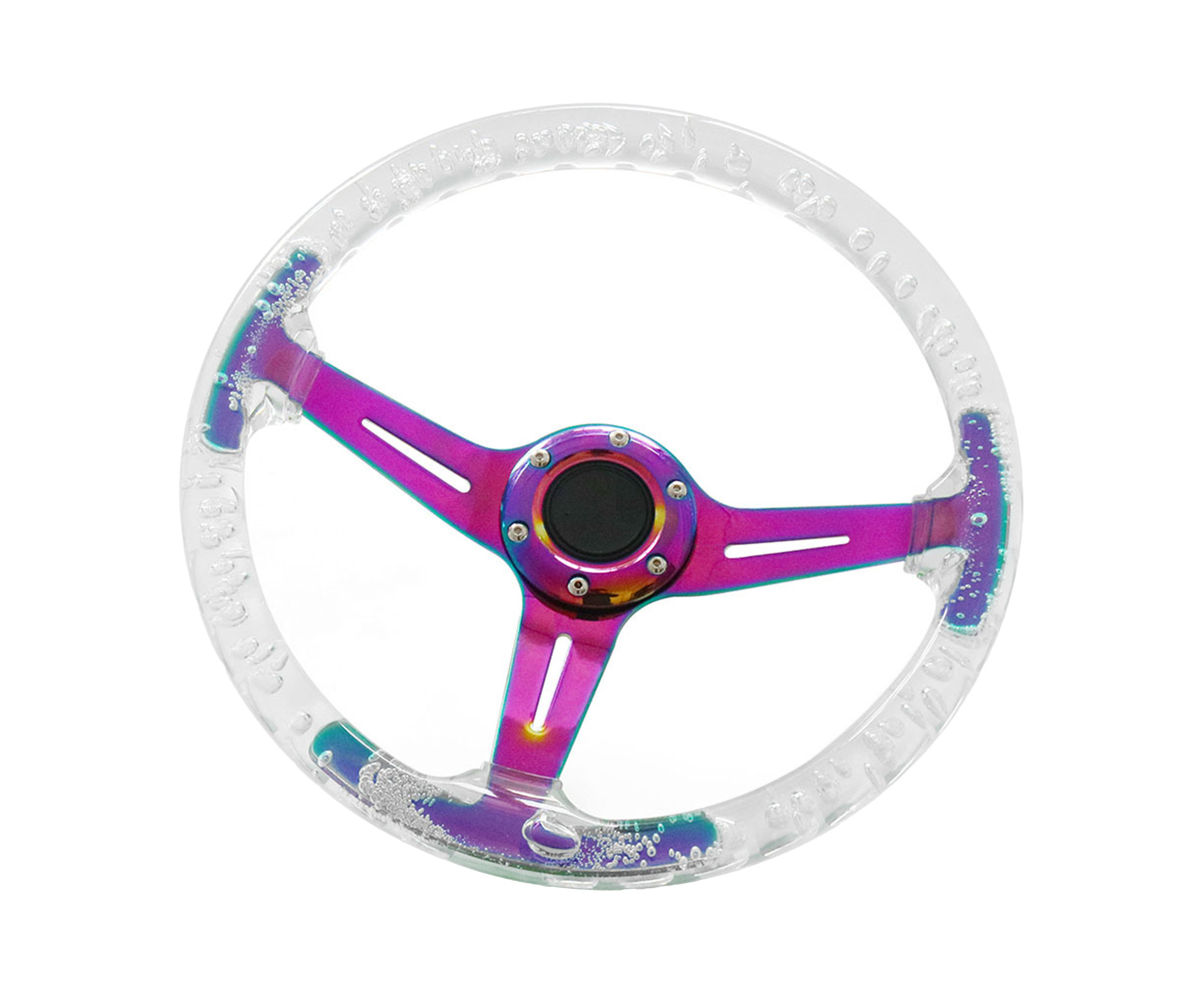 Inch Mm Universal Transparent Acrylic Drifting Steering Wheel For