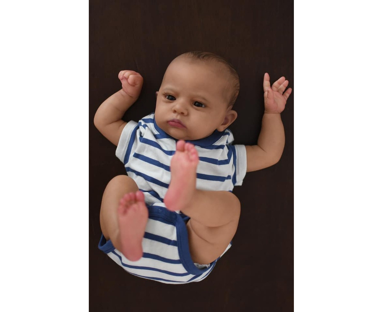 NPK 24inch Already Painted Finished Doll Reborn Baby Cameron In Dark