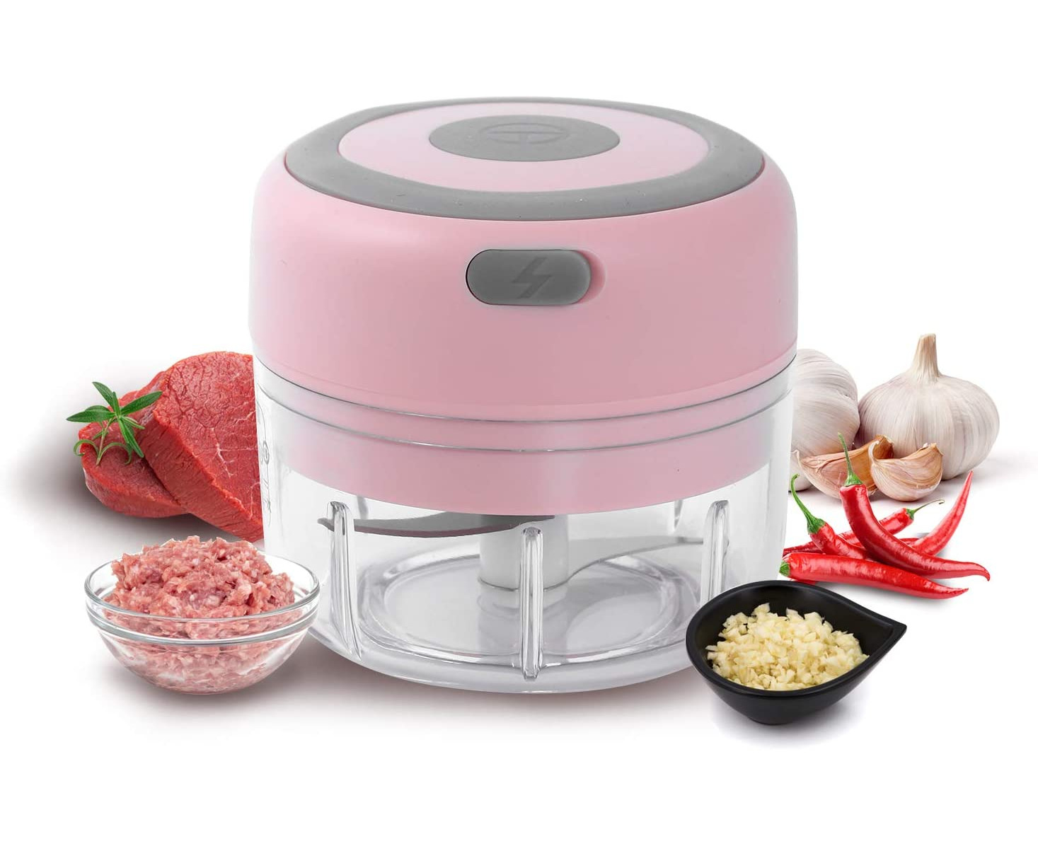 Electric Mini Garlic Chopper Food Slicer And Chopper 250ML Blender To