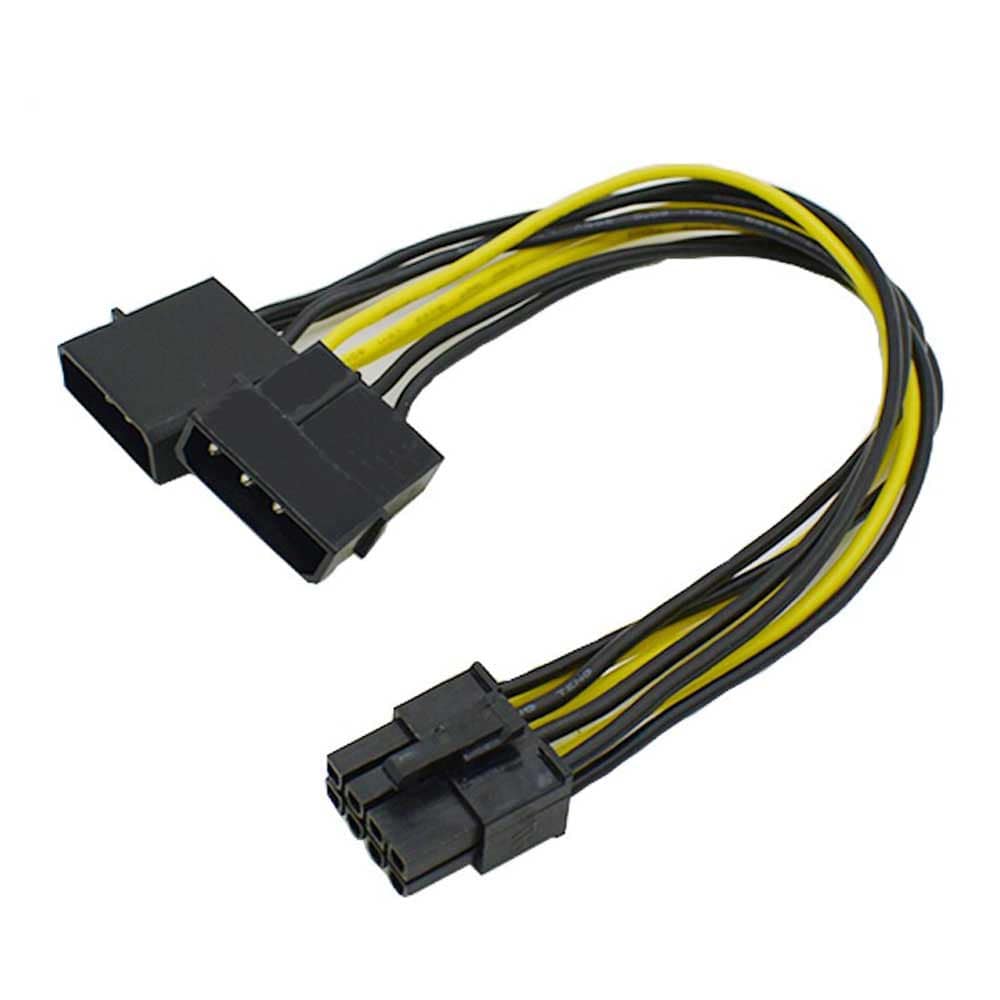 Dual Molex Pin To Pin Pci E Express Video Card Power Cable Catch