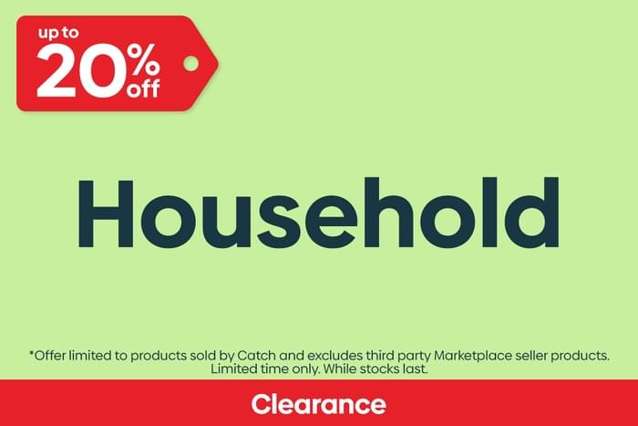T3 yJo VR Household *Offer limited to products sold by Catch and excludes third party Marketplace seller products. Limited time only. While stocks last. Clearance 