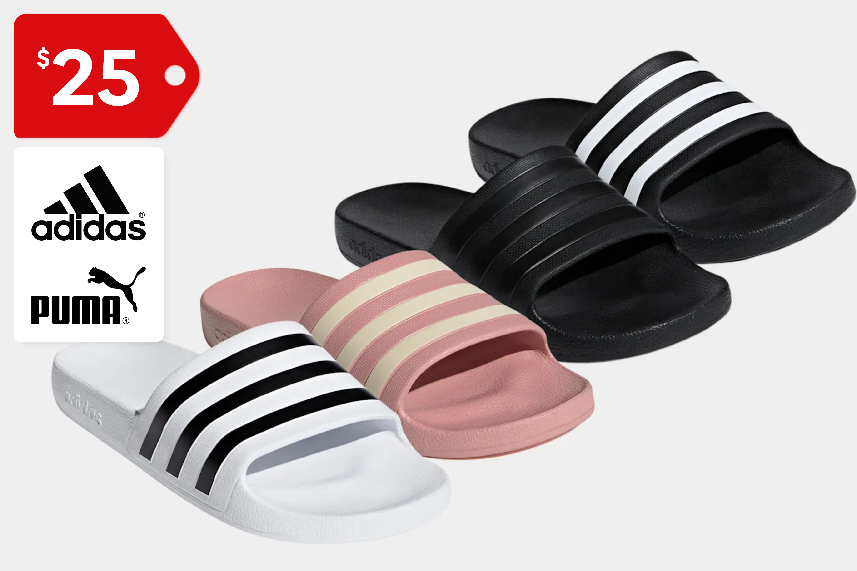 Adidas & Puma Summer Slides