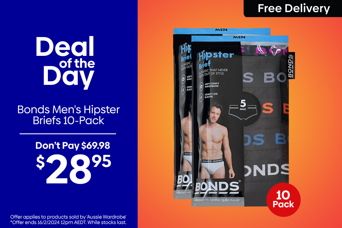 Bonds Men's Hipster Briefs 10-Pack