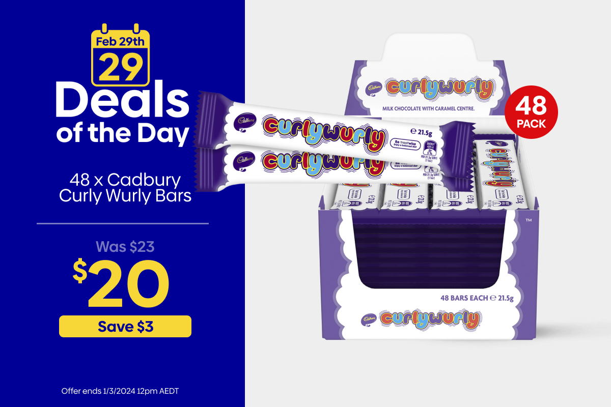Cadbury Curly Wurly Bars 48-Pack