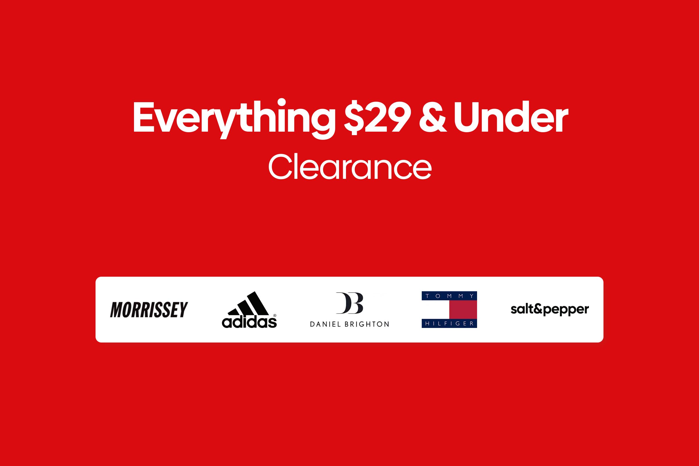 Clearance $29 & Under