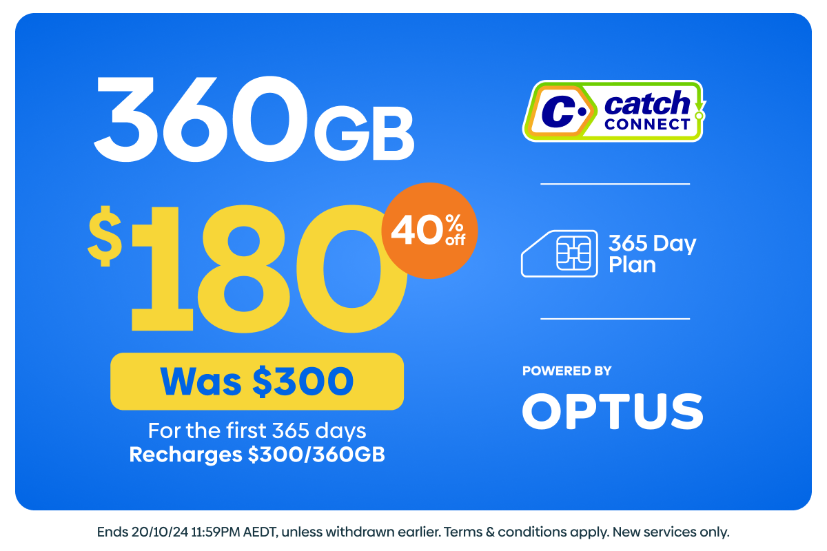 Catch Connect 365 Day Plan - 360GB