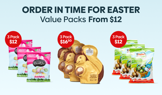 Order in Time for Easter - Value Packs From $12