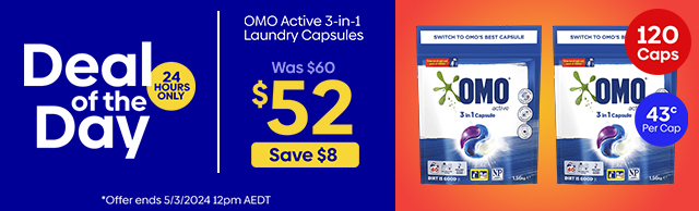 Daily Deal - OMO Active 3-in-1 Laundry Capsules