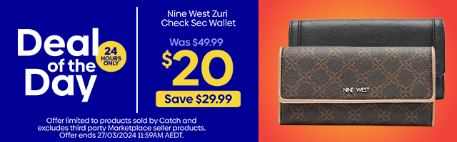 Daily Deal - Nine West Zuri Check Sec Wallet