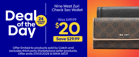 Daily Deal - Nine West Zuri Check Sec Wallet