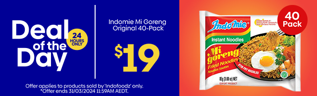 Deal of the Day- Indomie Mi Goreng Original 40 pack $19