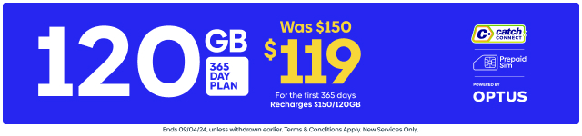 120GB 365 day plan- $119! Was $150.