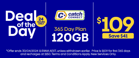 Daily Deal - Catch Connect 120GB 365 Day Mobile Plan