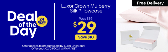 Daily Deal - Luxor Crown Mulberry Silk Pillowcases