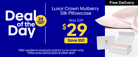 Daily Deal - Luxor Crown Mulberry Silk Pillowcases