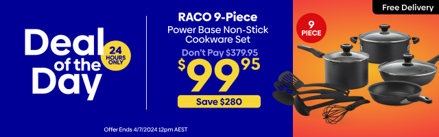 RACO 9-Piece Power Base Non-Stick Cookware Set