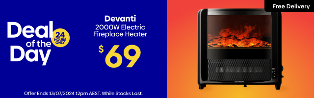 Devanti 2000W Electric Fireplace Heater