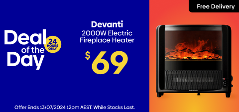 Devanti 2000W Electric Fireplace Heater