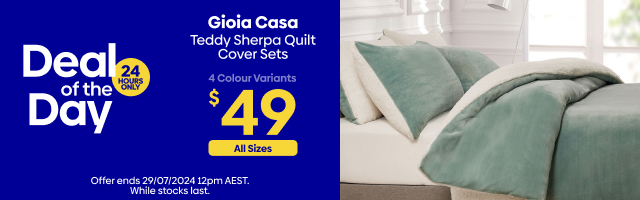 Gioia Casa Teddy Sherpa Quilt Cover Sets