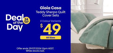 Gioia Casa Teddy Sherpa Quilt Cover Sets