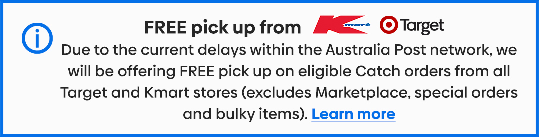 #Free pick up from KMart and Target due to the current delays with Australia Post network - LEARN MORE