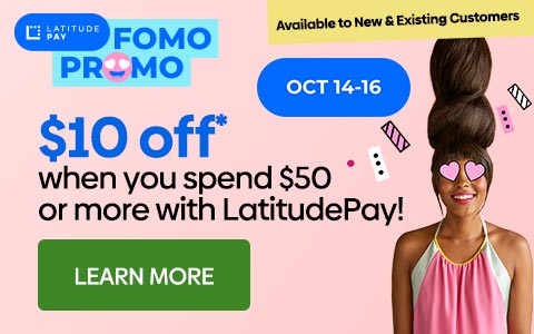 #Latitude Pay - $10 Off When You Spend $50 Or More