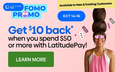 #Latitude Pay - $10 Off When You Spend $50 Or More