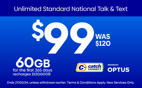 Catch Connect 365 Day Mobile Plan - 60GB