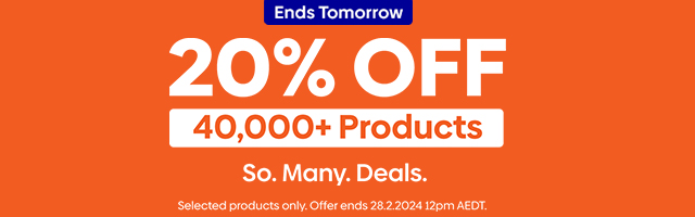 20% OFF 40,000+ Products - Ends Tomorrow!