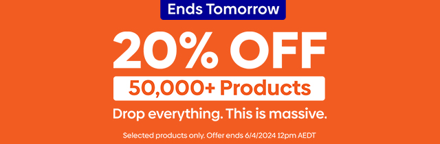 20% Off 50,000+ Products - Ends tomorrow