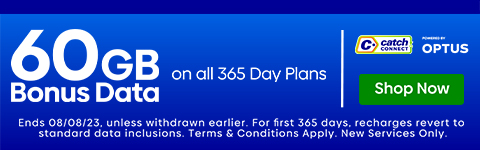 60GB Bonus Data on all 365 Day Plans - Shop Now