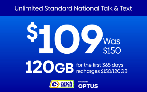 #Catch Connect 365 Day Mobile Plan - 120GB