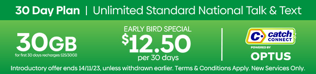 Catch Connect Early Bird Special 30 Days for $12.50 - Shop Now