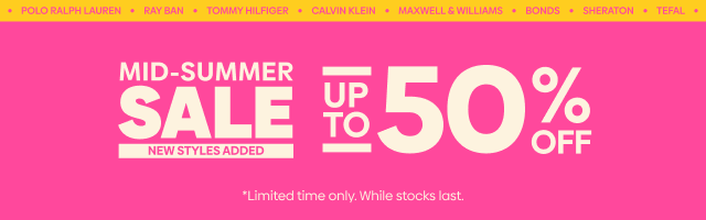 Mid-Summer Sale - Up to 50% Off