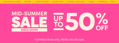 Mid-Summer Sale - Up to 50% Off