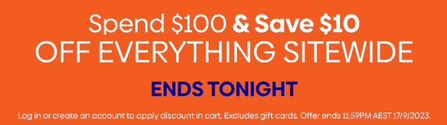 Spend $100 & Save $10 Off Everything Sitewide - Ends Tonight