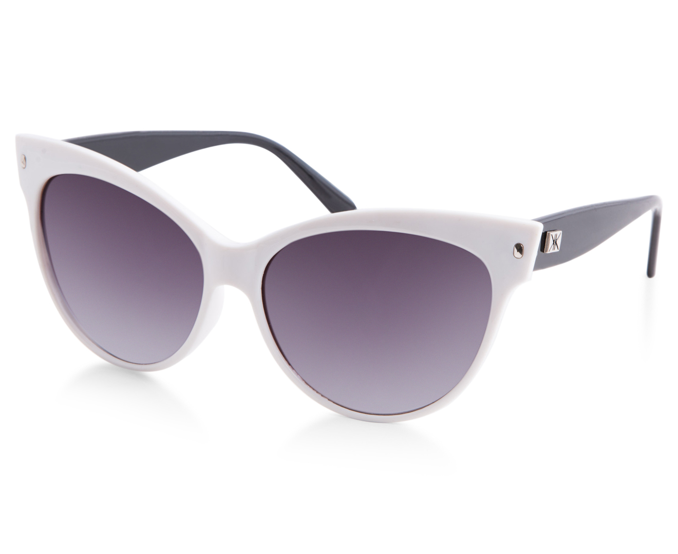 Kardashian Kollection Women s 50s Cat Eye Sunglasses White Black