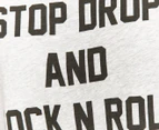 Lee Women's Stop Drop & Rock n Roll Tee - Grey Marle 