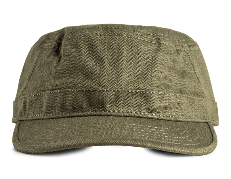 Ben Sherman Men's Herringbone Legion Cap - Moss