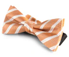Ben Shermam Men's Striped Bowtie - Orange