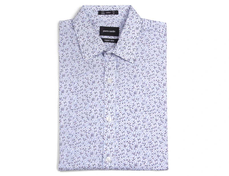 Preview image Pierre Cardin Men's Floral Print Shirt - Blue/White