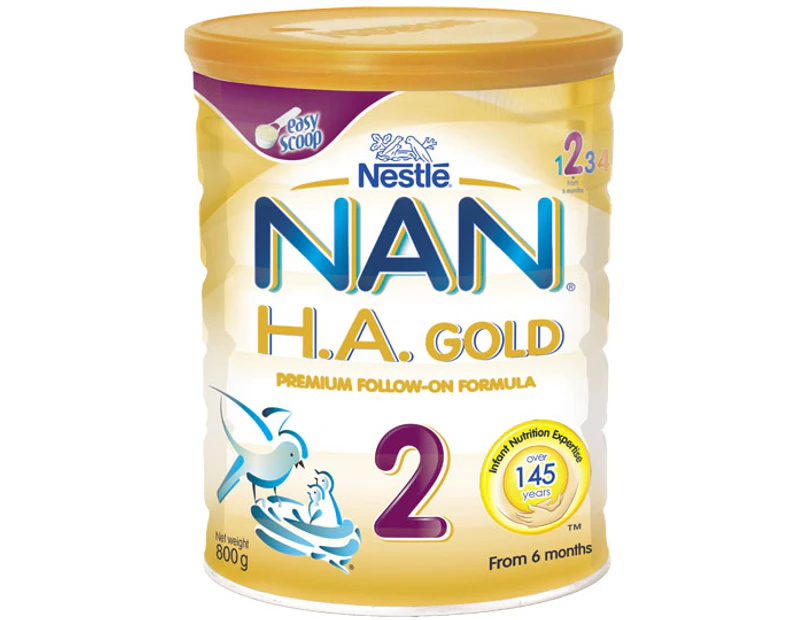 Nestlé NAN H.A. 2 Gold 6-12M Follow-On Formula 800g