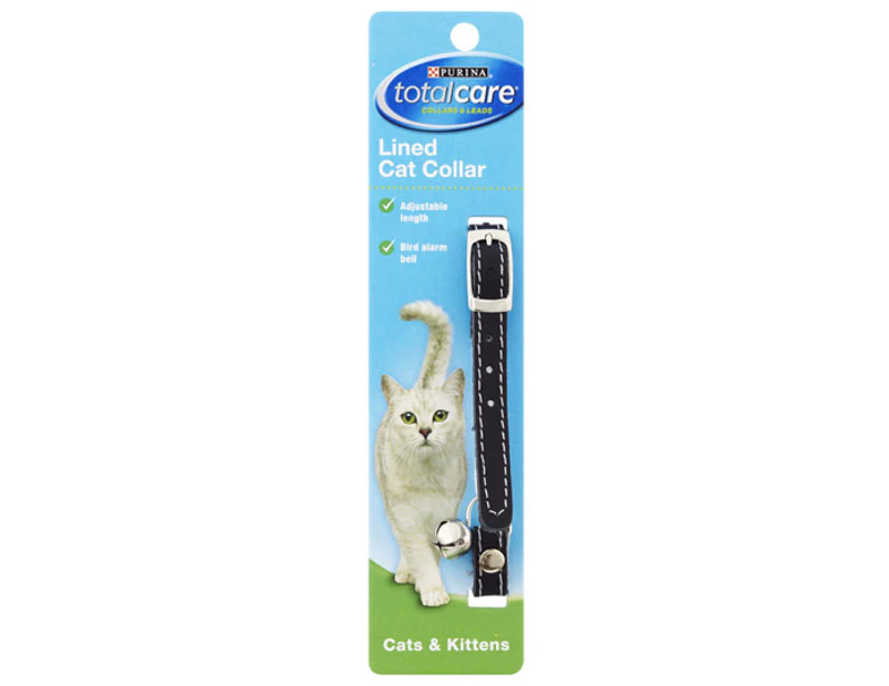Purina Total Care Lined Cat Collar Black Catch